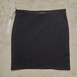 Black Wrap Mini Skirt